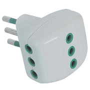 ADATTATORE TRIPLO 10A-10A GARANTI - BIANCO 2P+T- 10 pezzi