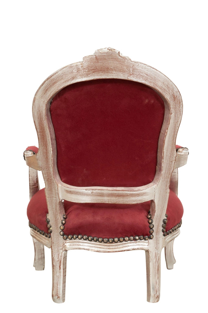 Biscottini POLTRONA DA BAMBINO STILE FRANCESE LUIGI XVI IN LEGNO MASSELLO DI FAGGIO Sedia