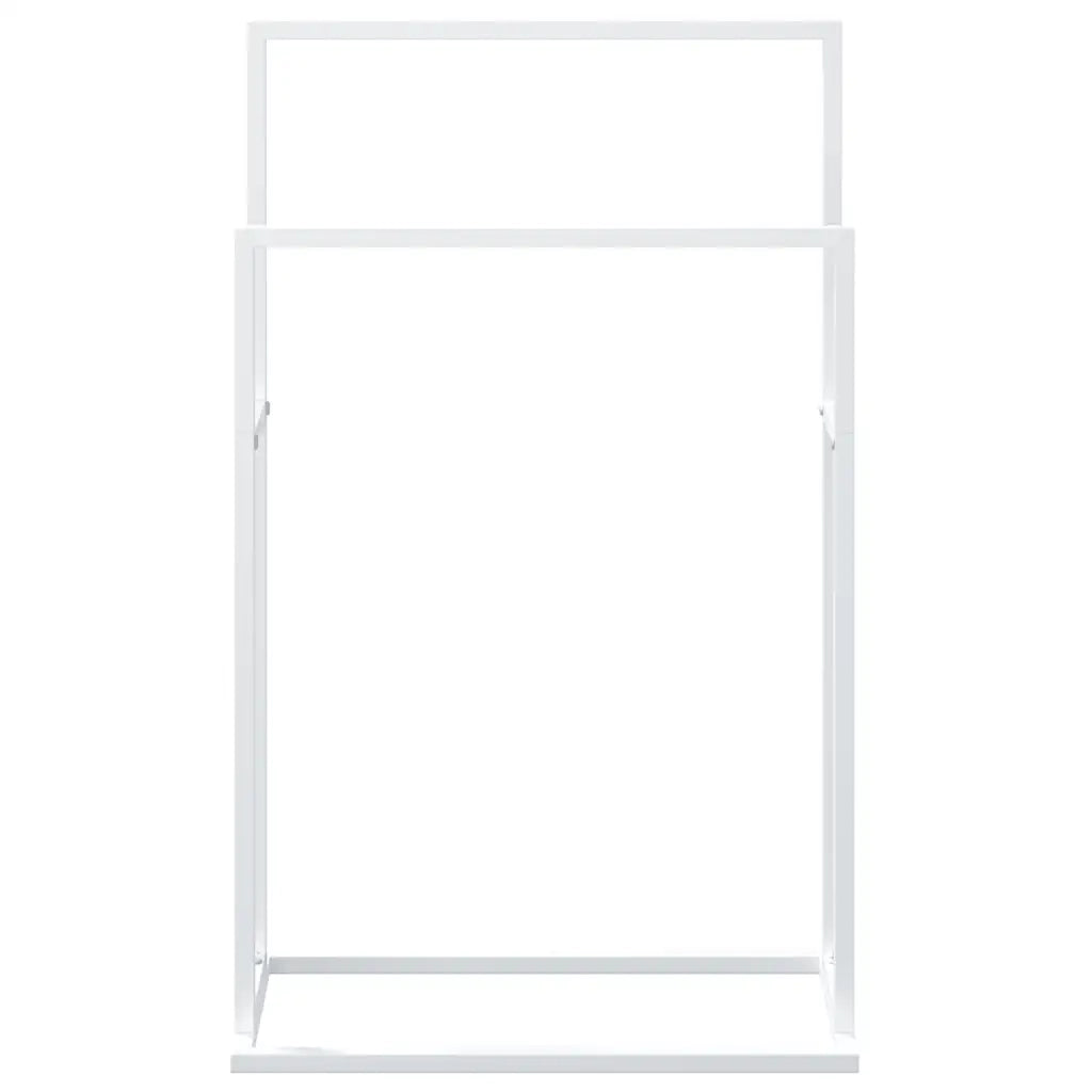 Portasciugamani Autoportante Bianco 48x24x78,5 cm in Ferro 343088