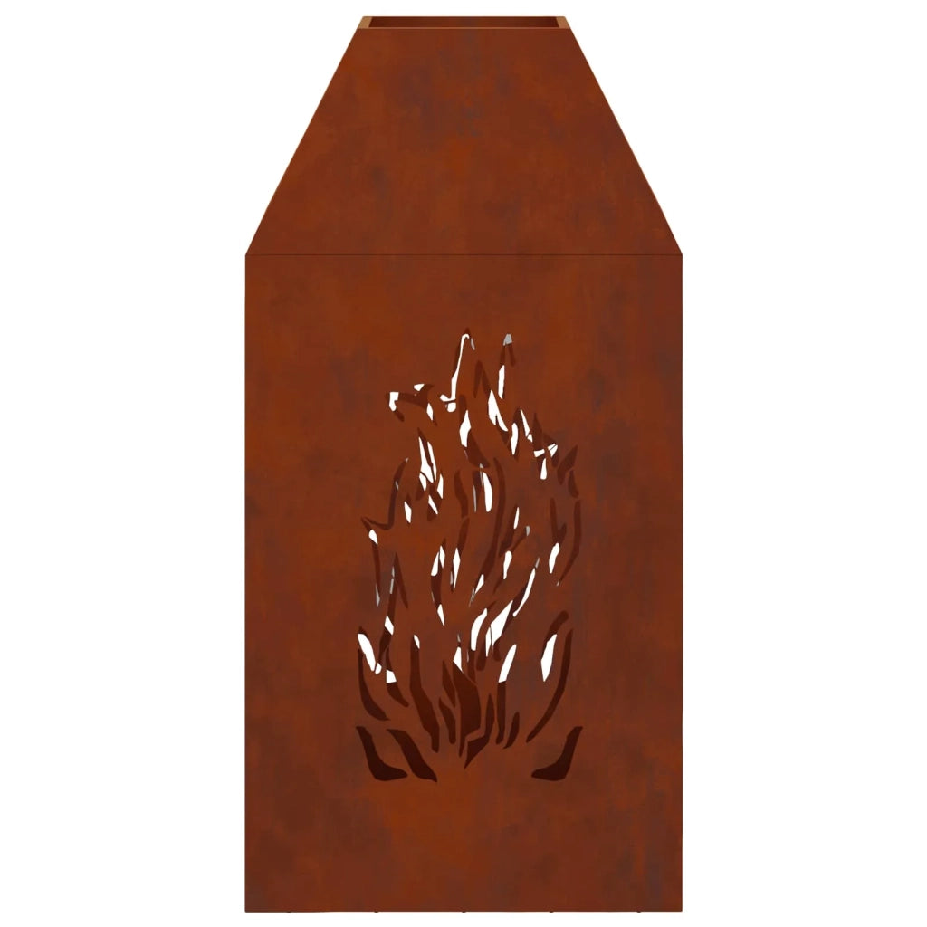 Focolare Marrone 50 x 50 x 100 cm Acciaio CorTen CFW2110022