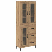 Credenza | Madia | Buffet da pranzo | Armadio da pranzo con cassetto Rovere artigianale 69,5 x 34 x 180 cm