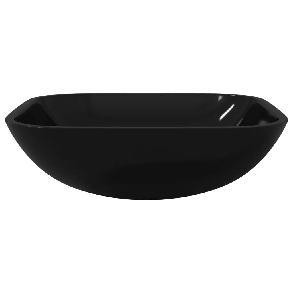 Lavandino in Vetro 42x42x14 cm Nero CFW6710151