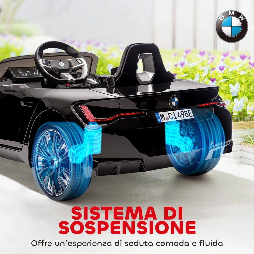 Auto Elettrica per Bambini 3-6 Anni con Telecomando ¨C Zephmum ¨C 115x67x45 cm, Nera