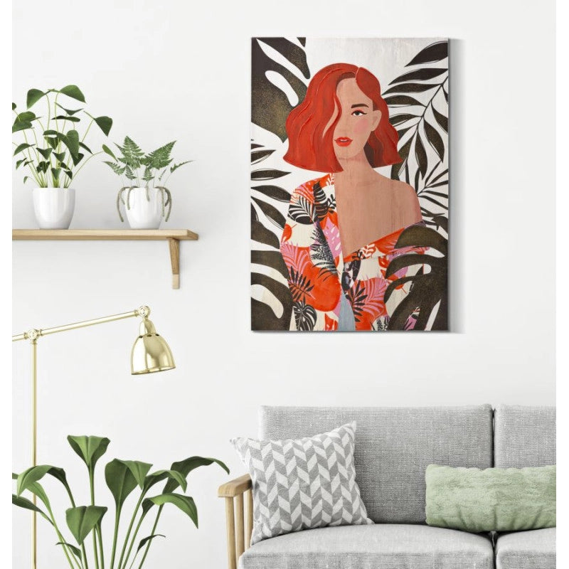 Stampa Dipinto Lady Jungle -a- 80x2,8x120