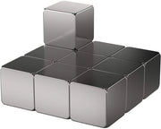 Decine di pezzi di magnete neodymium potenza - argento - magneti 10x10x10mm extra resistenti cubici - attrazione massima di circa 5,7 kg, magneti per whiteboard, lavagna, bacheca, officina