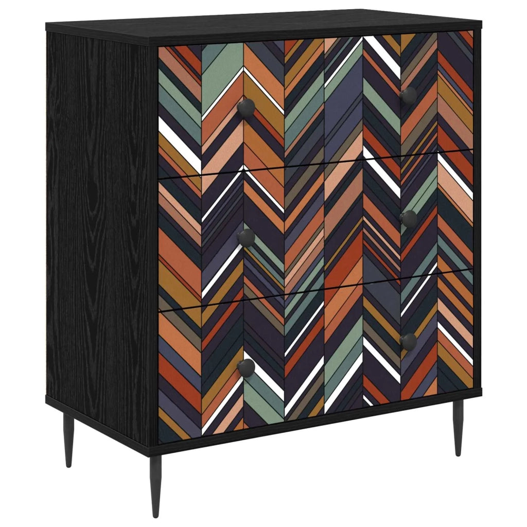 Cassettiera OMMEN Stampa geometrica 66 x 36,5 x 76 cm 8007379