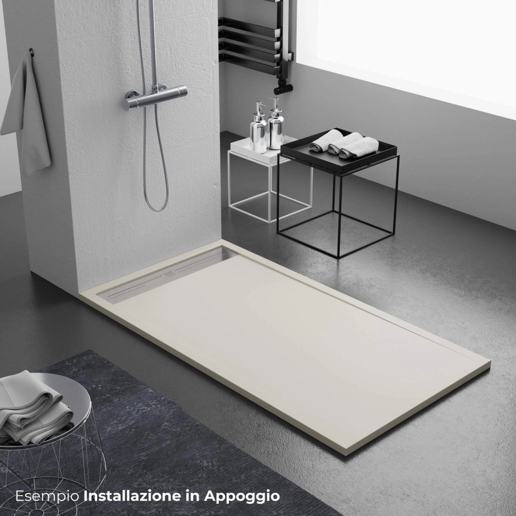 Piatto Doccia 70x180 cm in Pietra Bonussi Trivor Crema