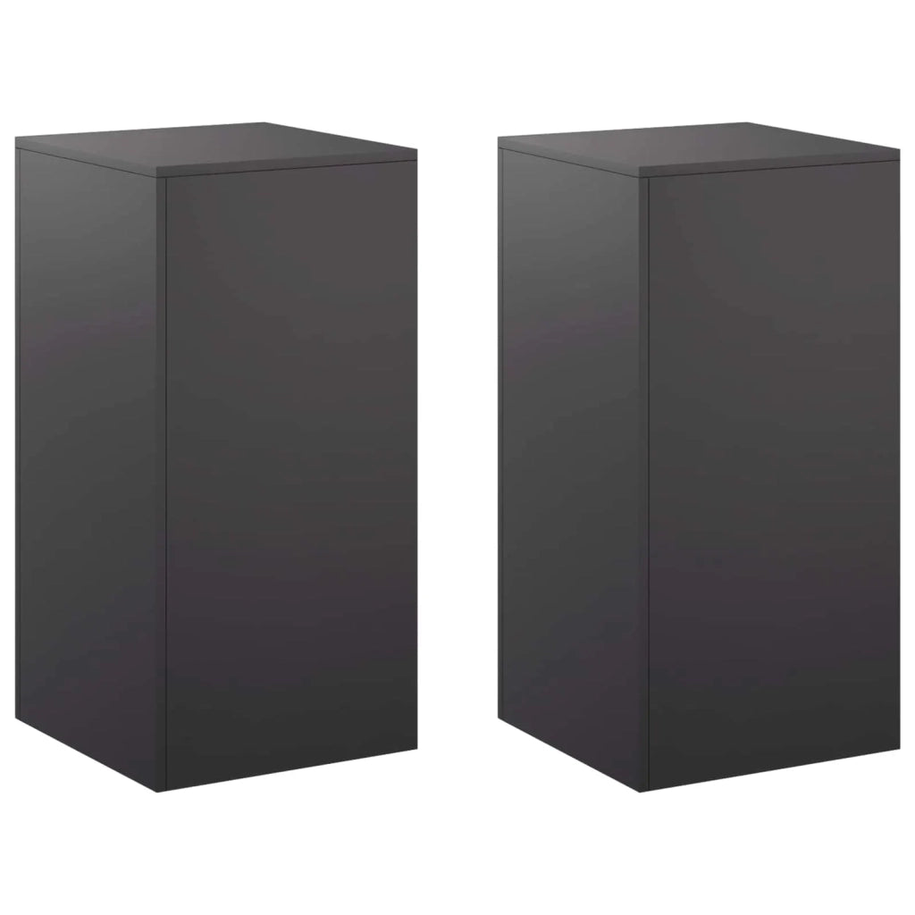 Supporto per piante 2 pcs Nero 40 x 40 x 80 cm Acciaio 8012545
