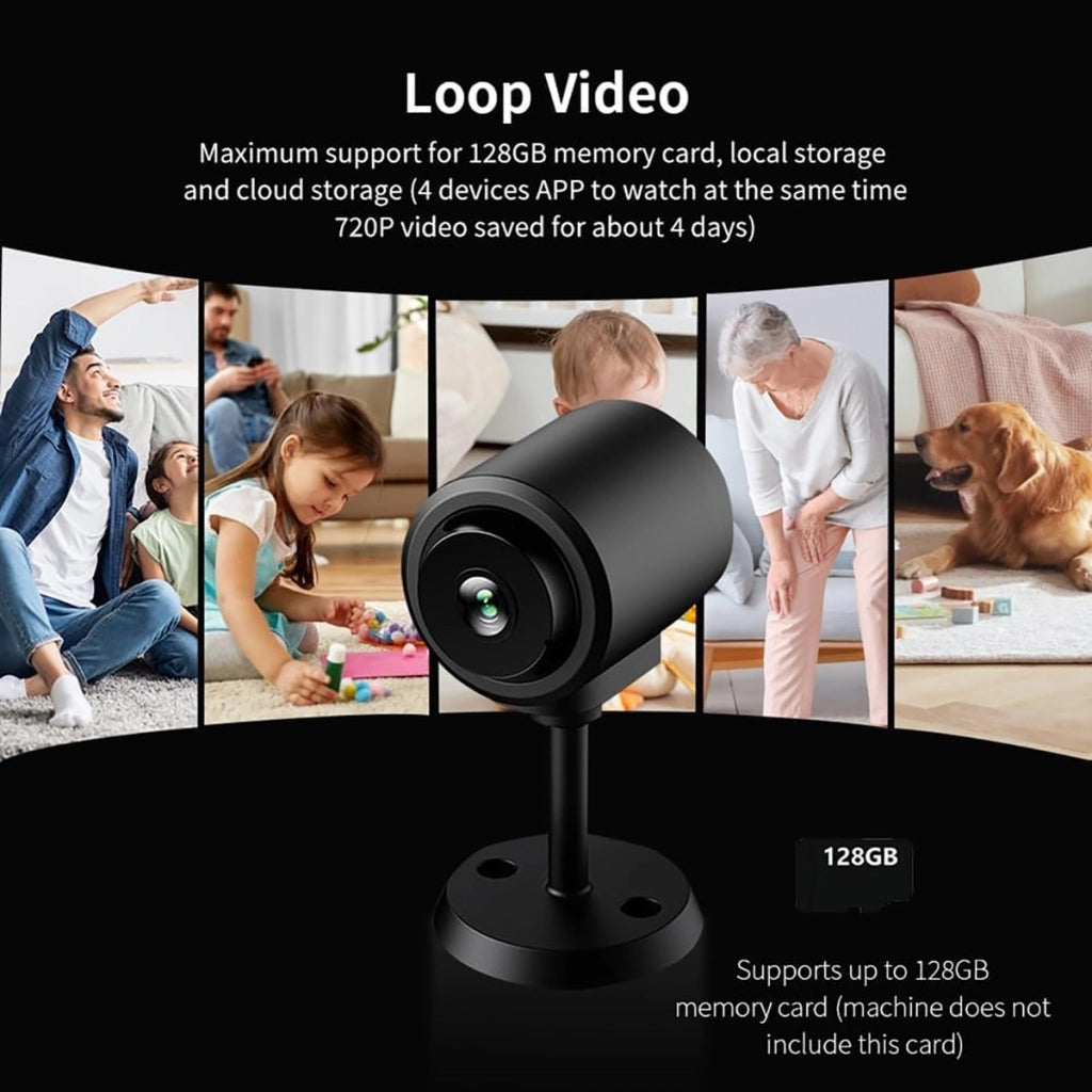 TELECAMERA IP WI-FI SMART 2MP SENZA FILI INTERNO VIDEO SORVEGLIANZA NOTTURNA APP