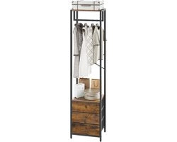 Kappaio con design 3-in-1 - Appoggio abiti - Mobile a 3 livelli - Industriale - 3 livelli - 39 × 29 × 179 cm
