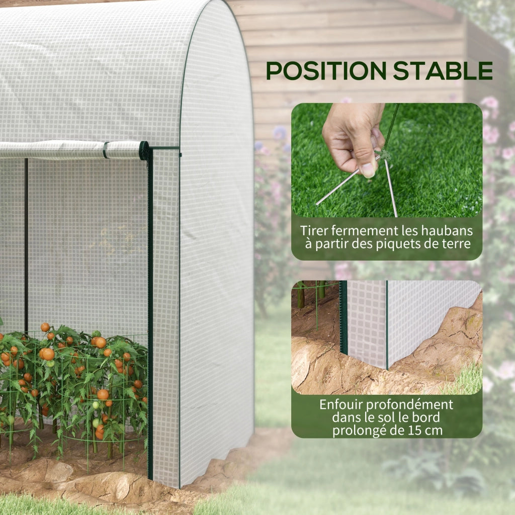 Serra da giardino ¨C zephmum ¨C 2 mq 2x1x1.78 m bianco