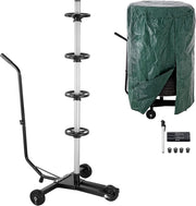 Monzana Carrello Porta Pneumatici 225mm in Alluminio 3 rotelle Copertura Protezione carico Max. 100kg Supporto per Cerchioni