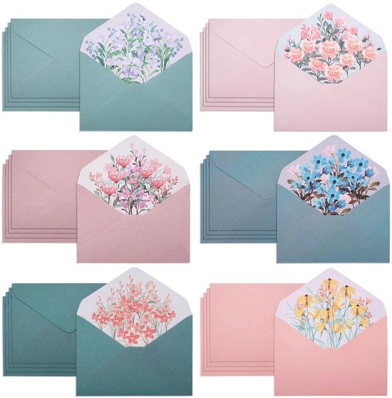 30 Pacchi di Buste A5, Chiusura a Puntina, Buste per Lettere, Chiusura a Treccia, per Matrimoni, Carte di Auguri, Inviti, Matrimoni, Carte di Invito, Carte di Auguri per Compleanni, 6 Colori