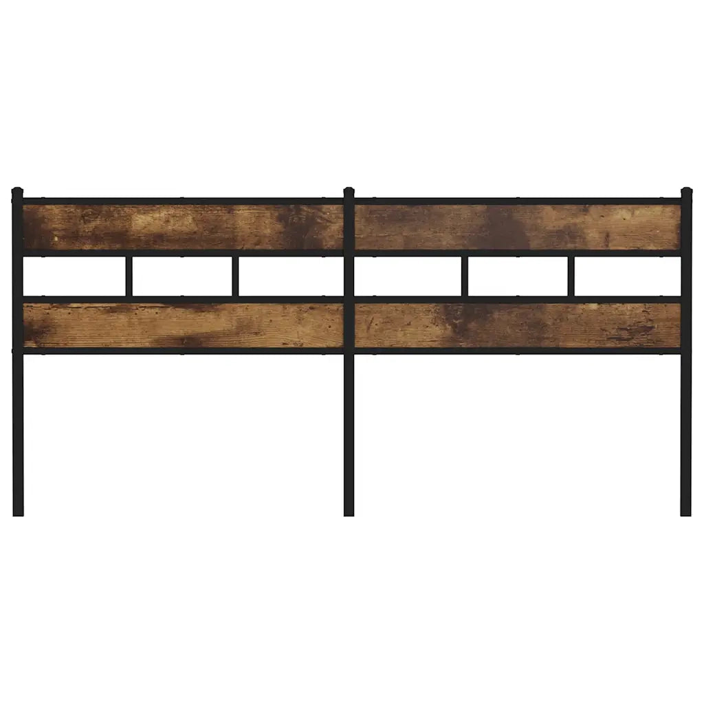 Testiera di Ricambio Rovere Fumo 193 cm in Ferro e Legno Multistrato 4017090