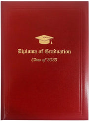 Diploma A4 Certificato di Laurea in Classe di 2025 con Fondo Oro con Copertura per la Cerimonia di Laurea in Cuoio Cappello
