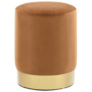 Sgabello Marrone e Oro in Velluto cod mxl 52816