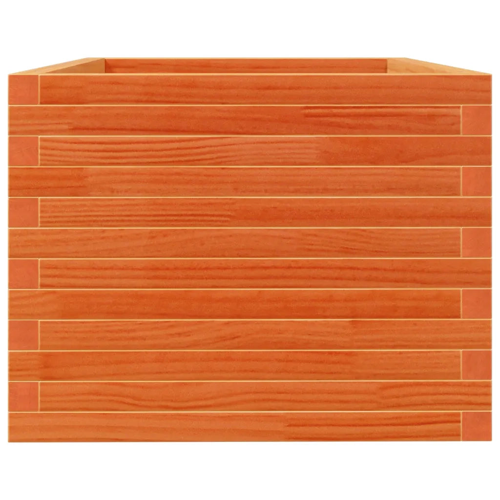 Fioriera Giardino-Vaso da Esterno-Contenitore per Piante Marrone Cera 90x60x45,5cm Legno Massello Pino