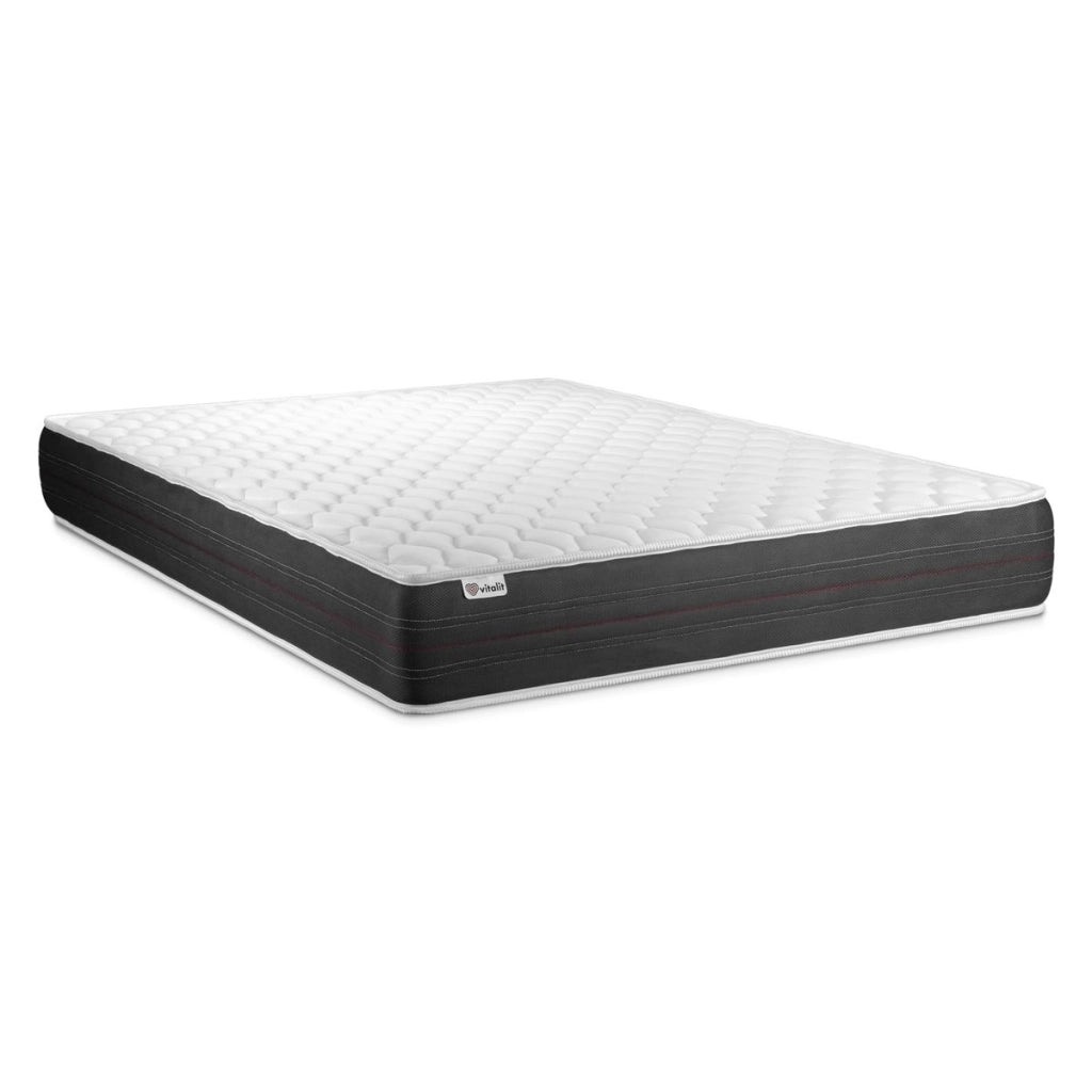 Pacchetto letto completo - Materasso 140x200cm + Box spring con doghe (kit) + 2 cuscini + Piumino - Vitalspring