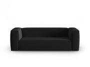 Cosmopolitan Design - Divano "Mackay" 3 posti in velluto nero 