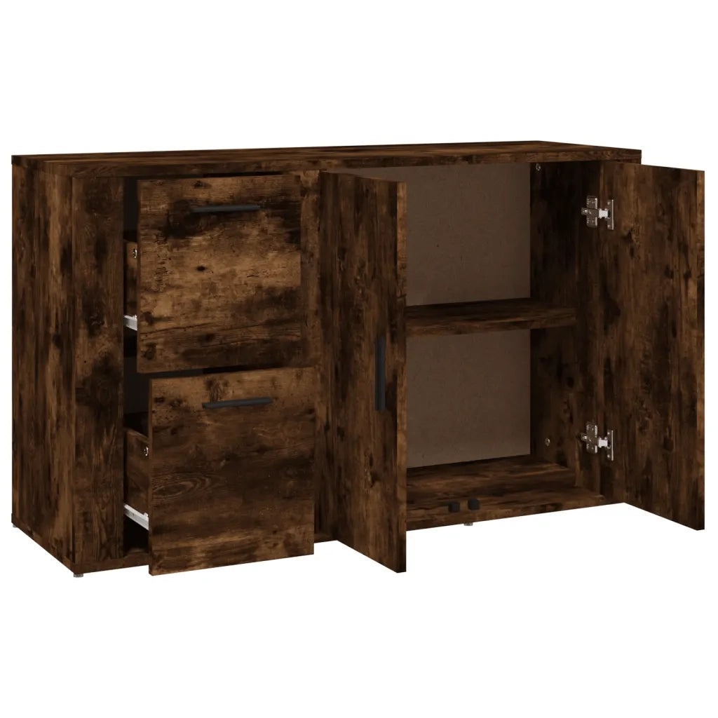 Credenza-Buffet-Armadio da cucina Rovere Fumo 100x33x59,5 cm in Legno Multistrato