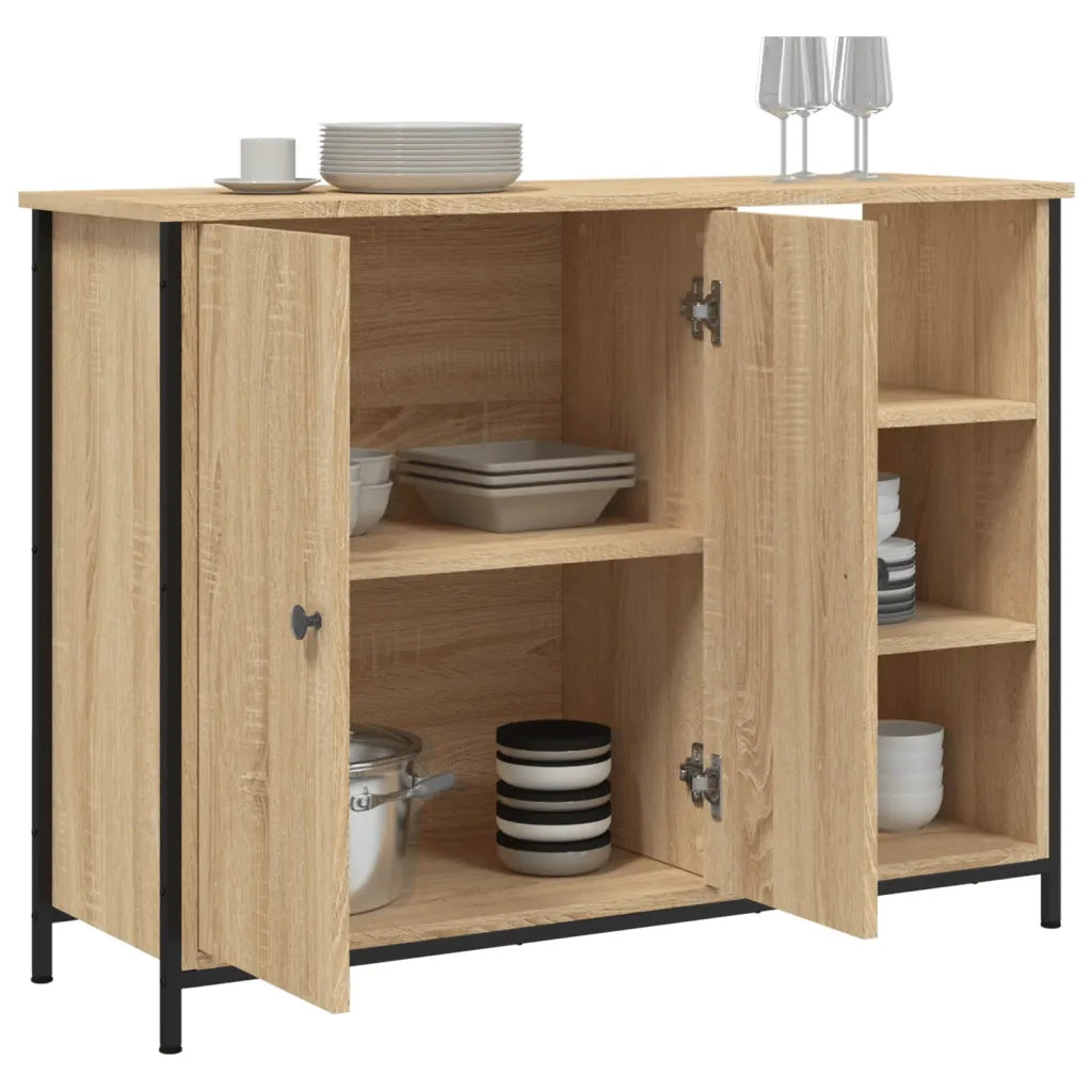 Credenza Rovere Sonoma 100x33x75 cm in Legno Multistrato 835550