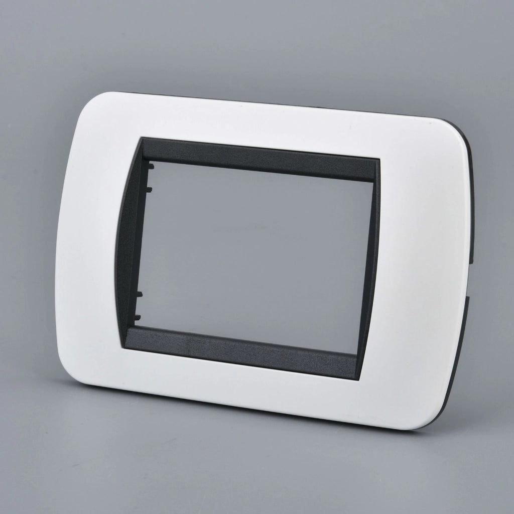 Placca Plastica Ovale MBL 3M Bianco Compatibile Bticino Living BLN88301
