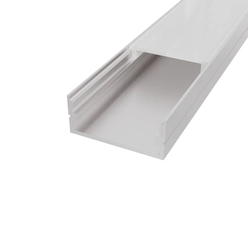 Profilo slim in alluminio bianco 1mt per doppia striscia led