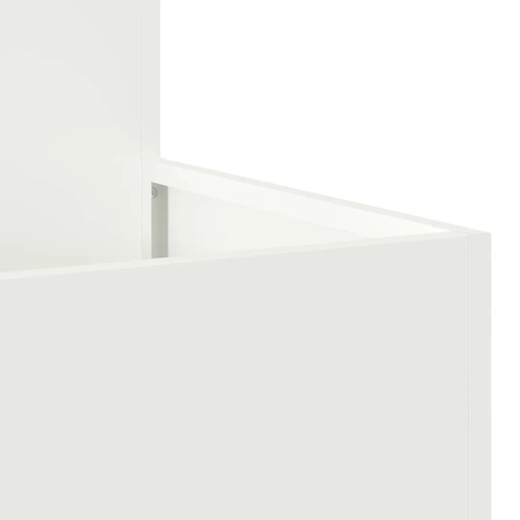 Vaso da giardino Bianco 80 x 80 x 48 cm Acciaio 865842