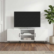 Mobile TV Bianco Lucido 150 x 31 x 50 cm Legno ingegnerizzato 894919