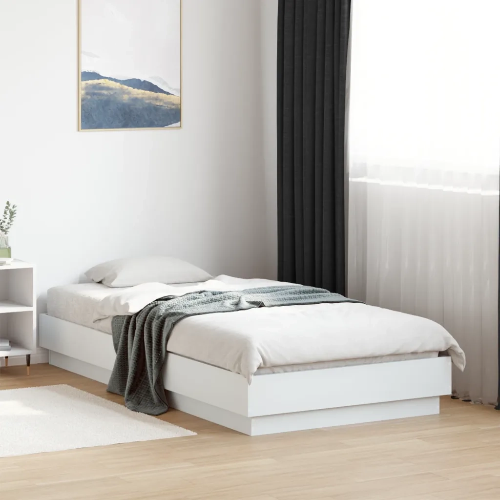 Giroletto-Struttura Letto Bianco 75x190 cm in Legno Multistrato 852543