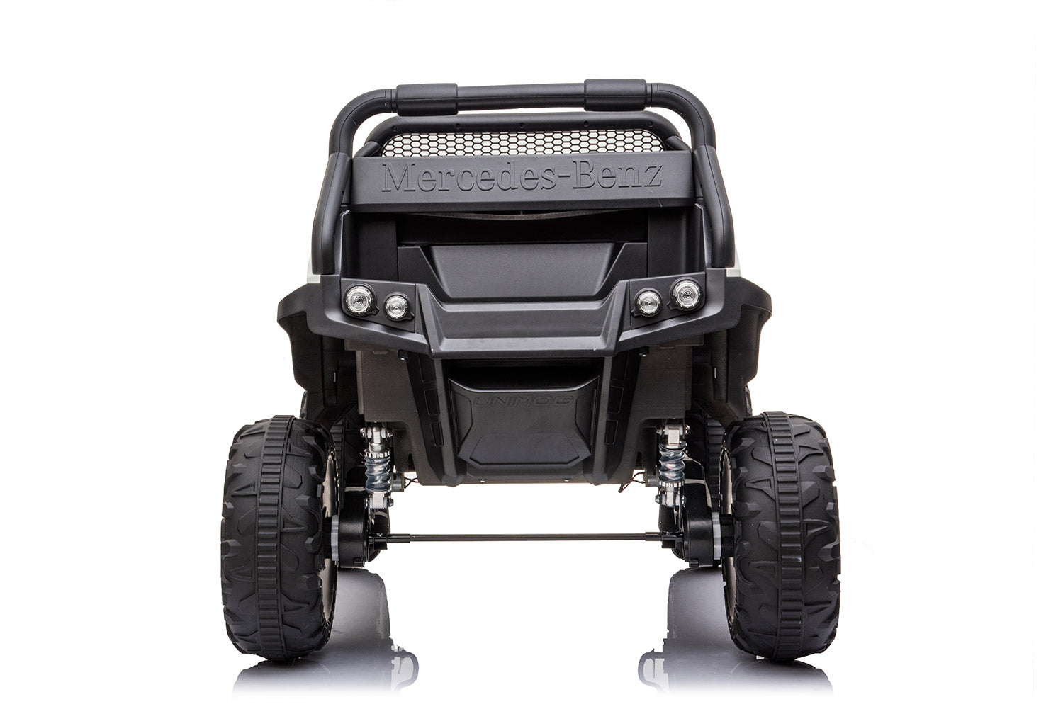Macchina Elettrica per Bambini 12V con Licenza Mercedes Unimog Bianca
