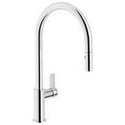 Nobili FL96137CR Flag Miscelatore Lavello Monocomando con Doccetta Estraibile 2 Getti Canna Girevole 360° colore Cromo