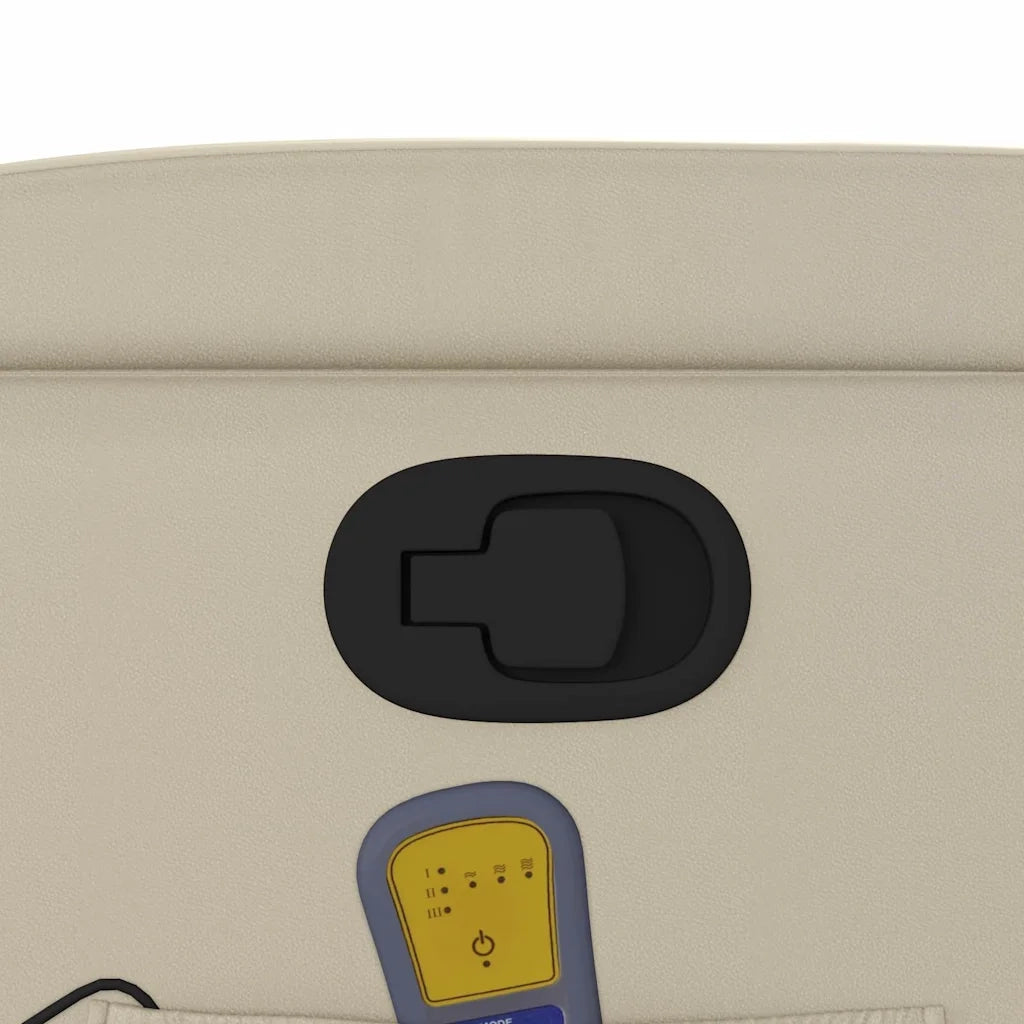 Divano Sedia-Poltrona reclinabile massaggiante in Similpelle Crema 550041