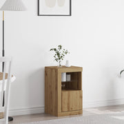 Sideboard  con luci LED in rovere artigianale 41x37x67 cm