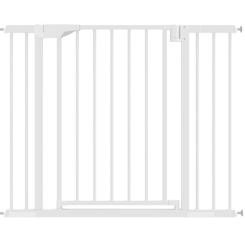 Cancello di sicurezza 73x5.5x82 cm con chiusura automatica in acciaio al carbonio bianco