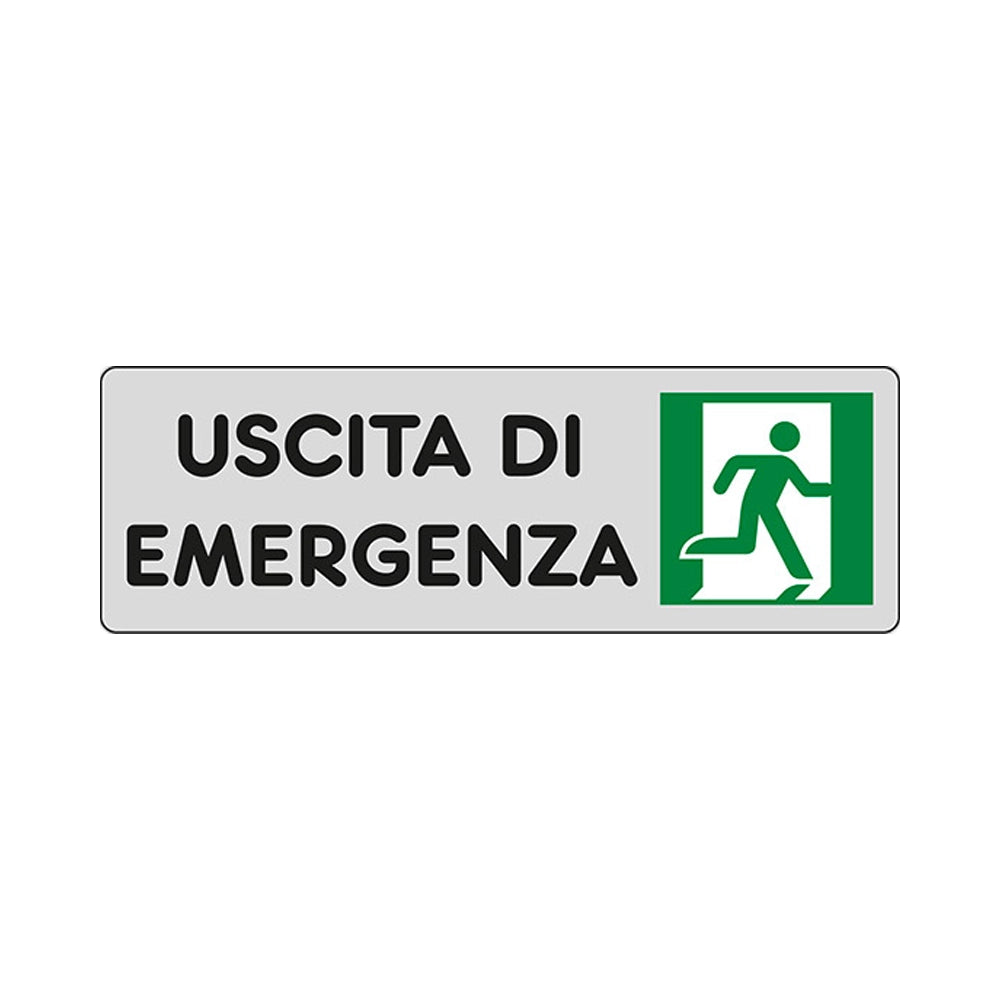 ETICHETTA 'USCITA DI EMERGENZA' 15x15 cm - 10 pezzi