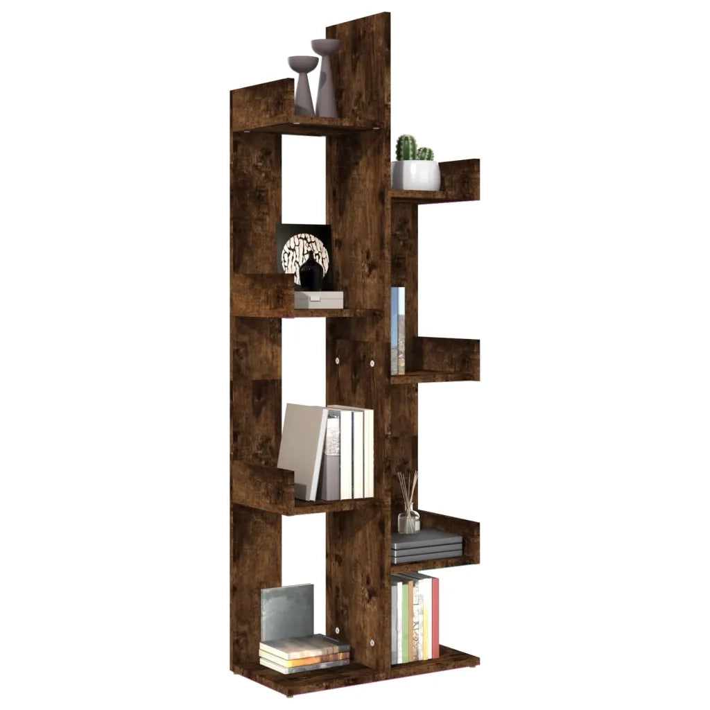 Libreria 48x25x140 cm Rovere Fumo in Legno Multistrato 816005