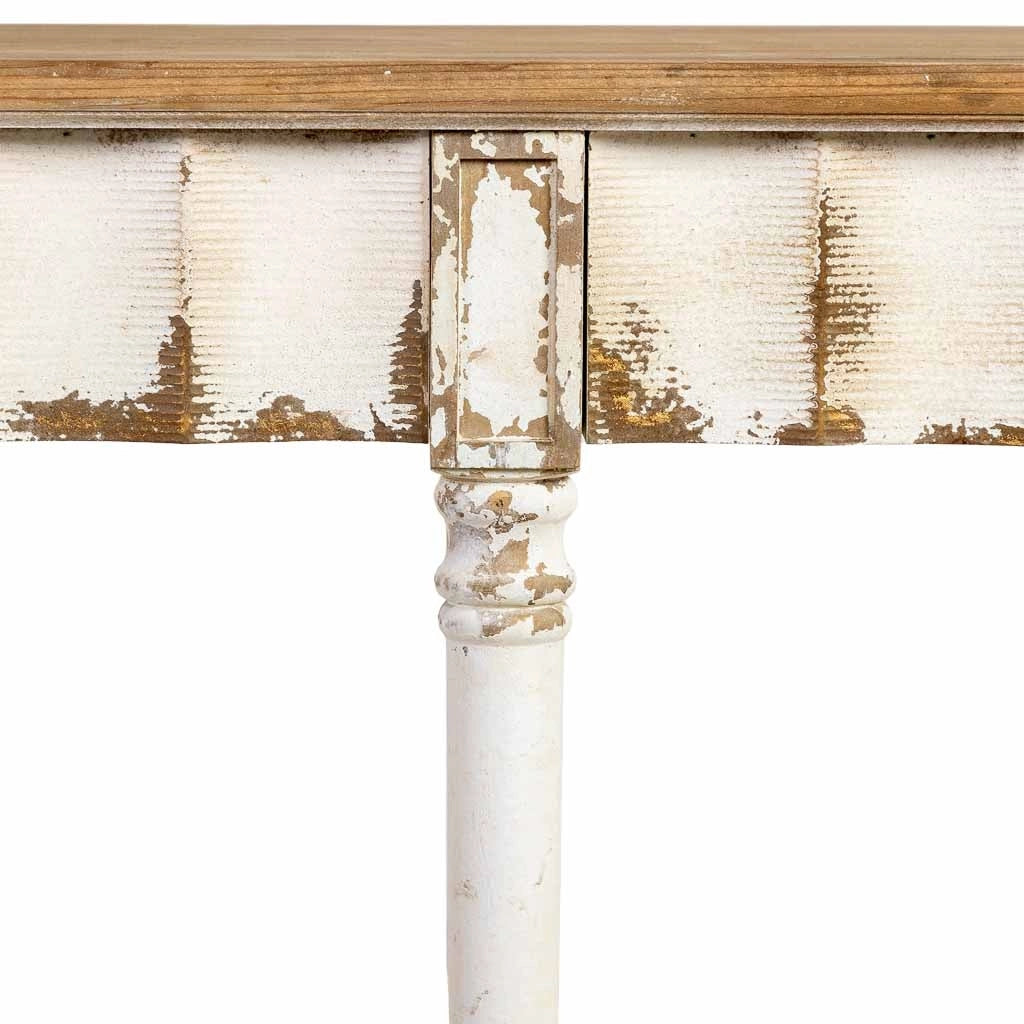 Scaffale in legno marrone e bianco 160x50x90h cm