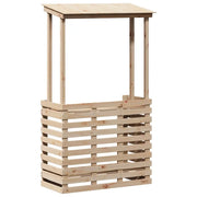 Tavolino da Giardino | Tavolo Bar da Esterno con Tetto 112,5x57x195,5cm Legno Massello