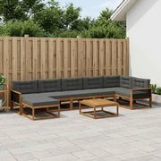 Set di divani da esterno con cuscino 8 pcs Naturale e Antracite 3382765
