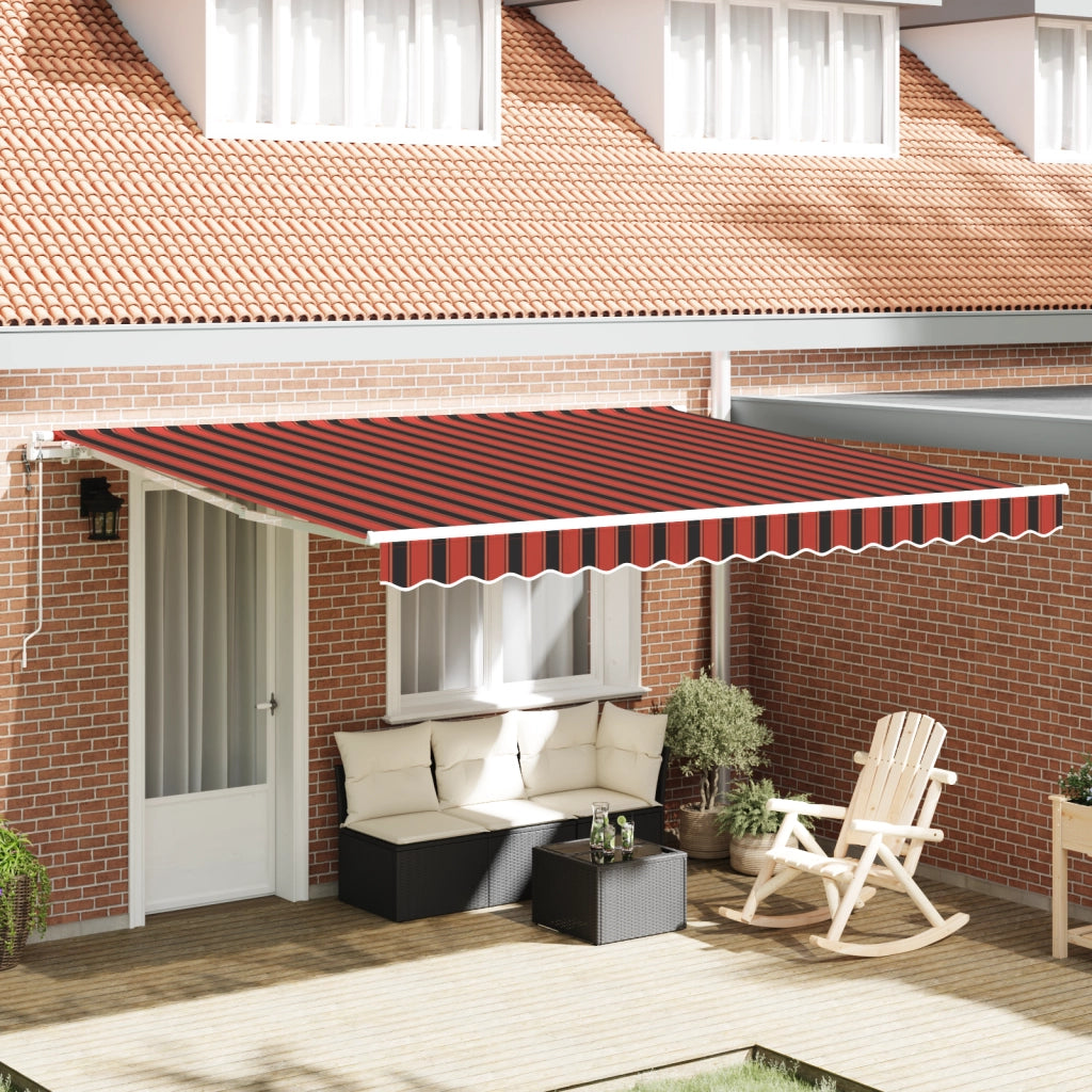 Tenda Retrattile Automatica Arancione e Marrone 400x350 cm