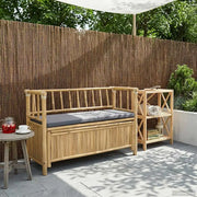 Panca da Giardino con Contenitore 110 x 47 x 80 cm Bambù