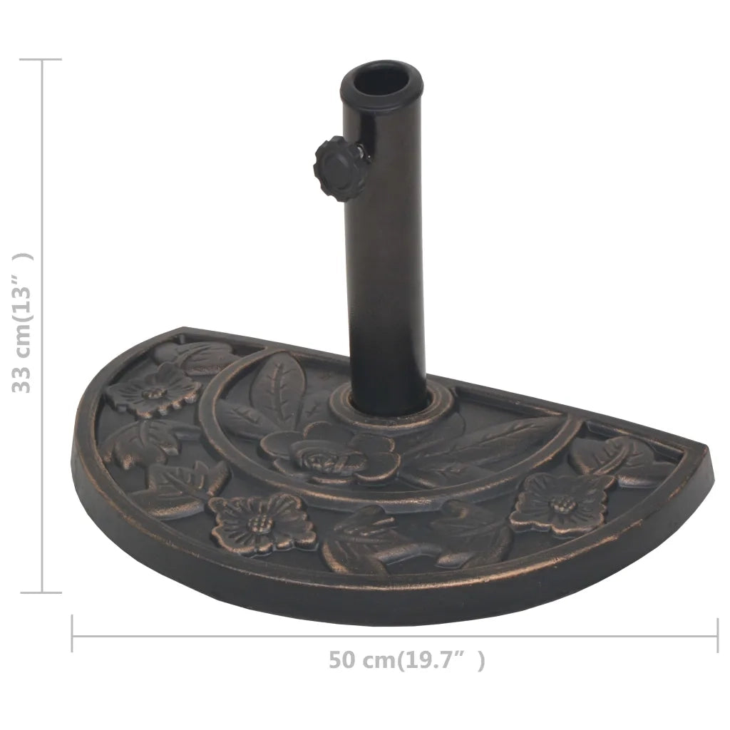 Base per Parasole a Semicerchio in Resina Bronzo 9 kg CFW2659883
