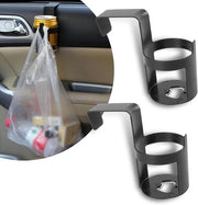 2 Pezzi di Porta acqua per Auto, Contenitore di Bevande Portatile, Porta acqua per Auto, Adatto a la maggior parte delle Auto - Nero