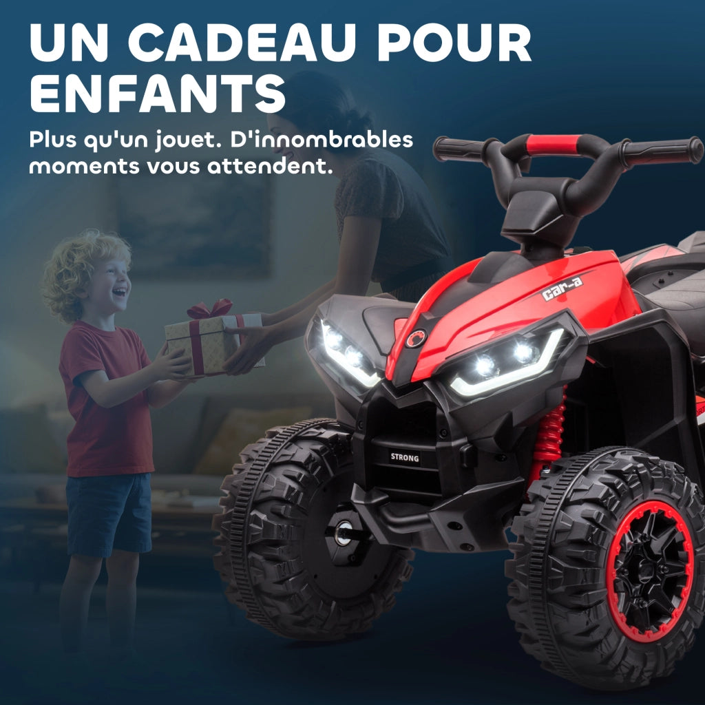 Quad Elettrico Bambino 12V ¨C Zephmum ¨C Rosso con Luci LED