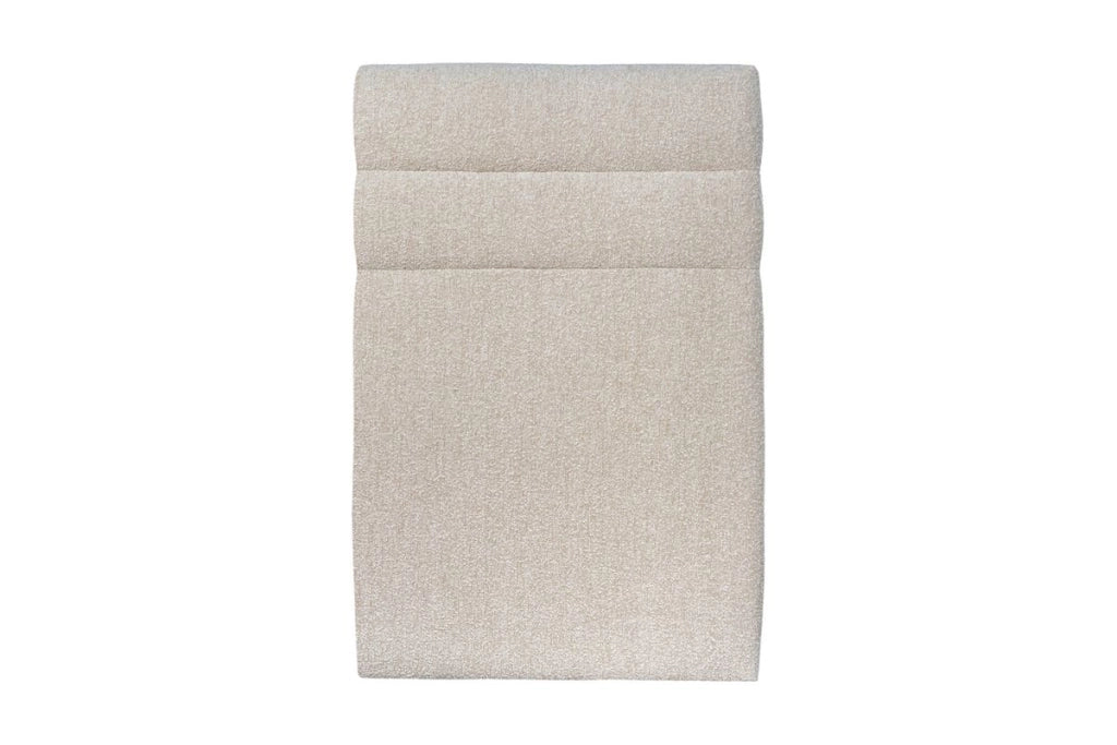 Letto 90x190 cm con testiera in linea - tessuto bouclé