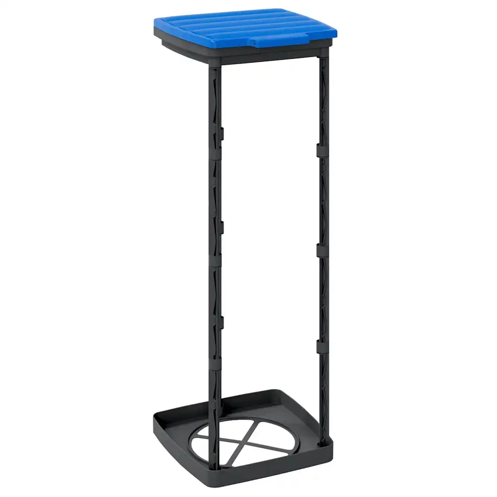 Porta Sacchi Spazzatura 2 pz Nero e Blu 120 L in PP