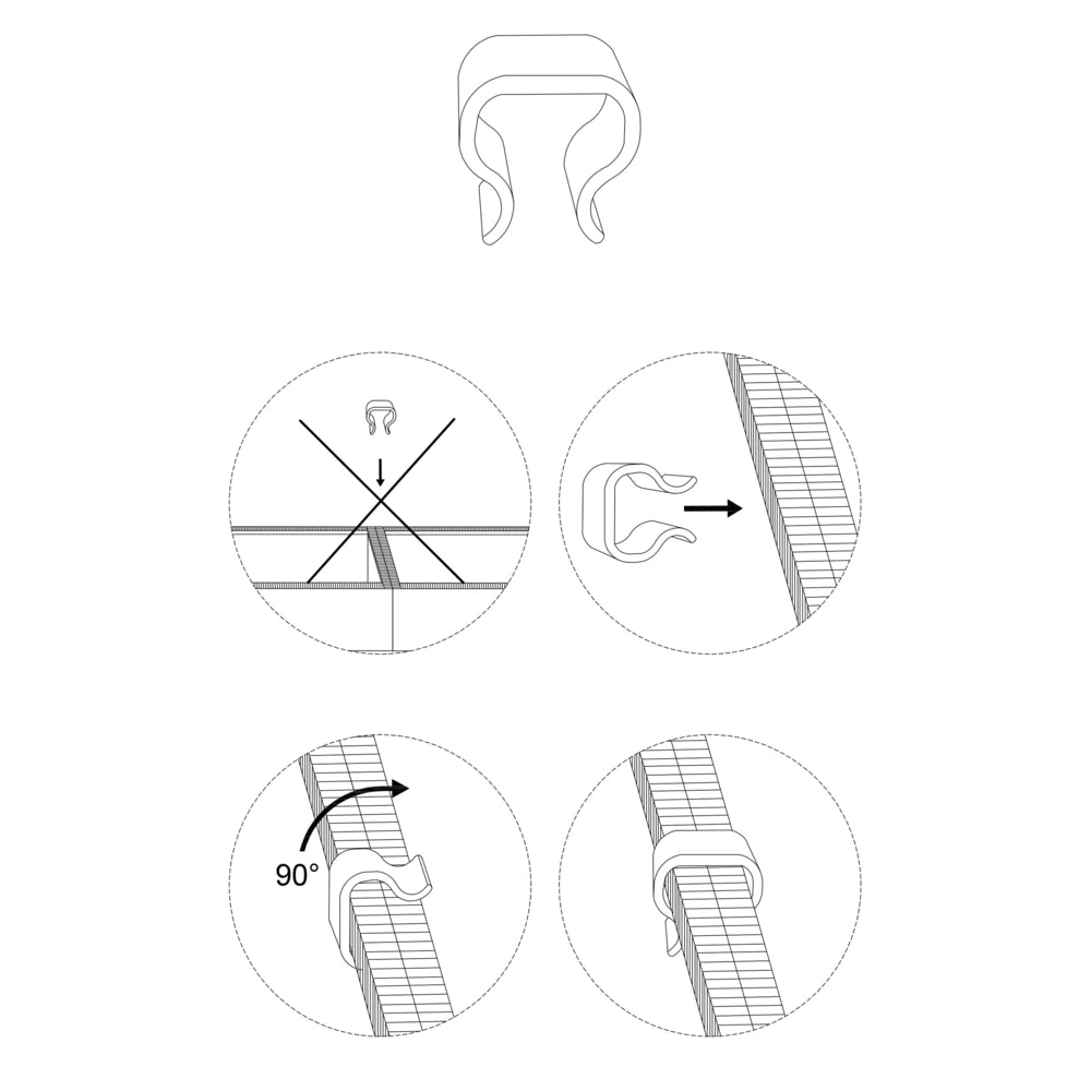 Set di 6 clip di fissaggio connettori in plastica marrone scuro per mobili da giardino in rattan