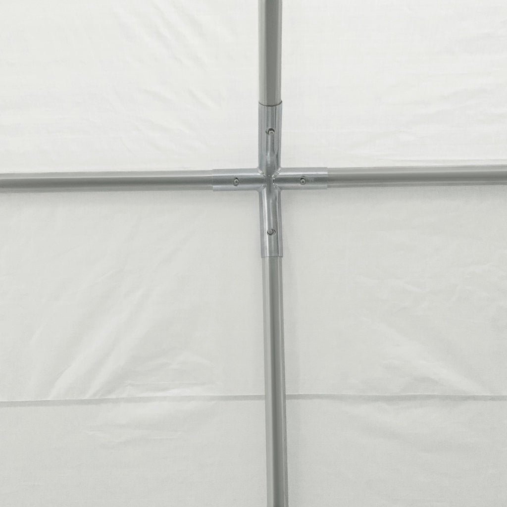 Gazebo da Giardino Garage Portatile 4x4x2,85m in tessuto PE Bianco