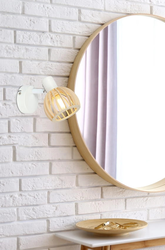 Applique Candellux Atarri 91-68019 bianco MDF E14 1 luce